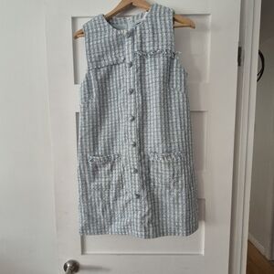 Hermoza Woman's Dress in Blue and White Check